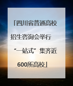 四川省普通高校招生咨询会举行 “一站式”集齐近600所高校